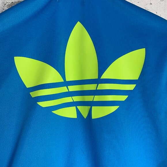 Adidas Classics Originals Firebird Retro Blue Neon Track Jacket Activewear Top - Picture 5 of 12